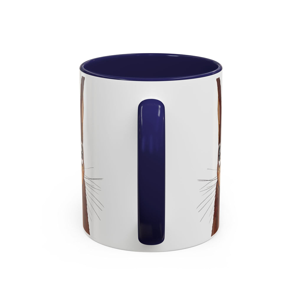 Squirrel Two Tone Ceramic Coffee Mugs - Blue Cava
