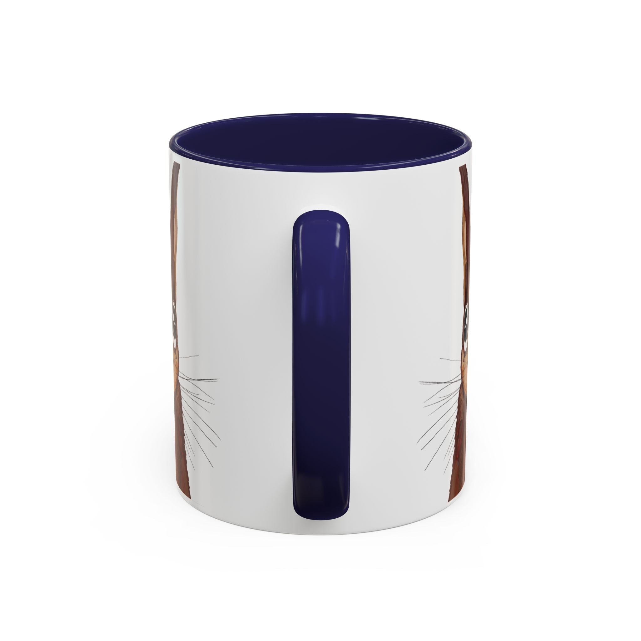 Squirrel Two Tone Ceramic Coffee Mugs - Blue Cava