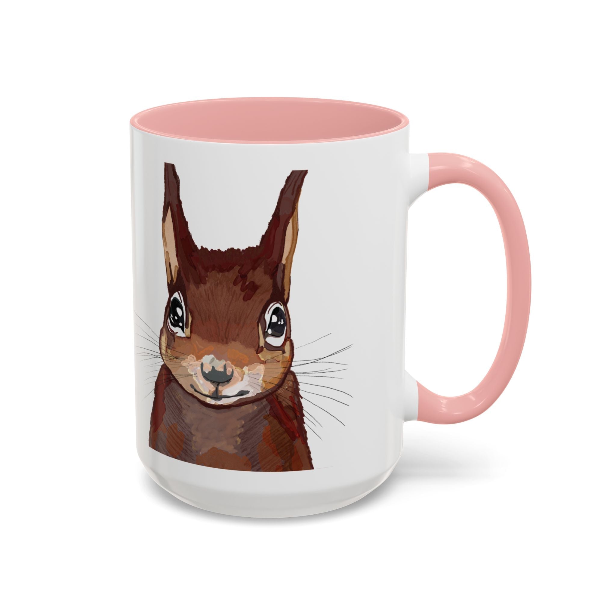Squirrel Two Tone Ceramic Coffee Mugs - Blue Cava