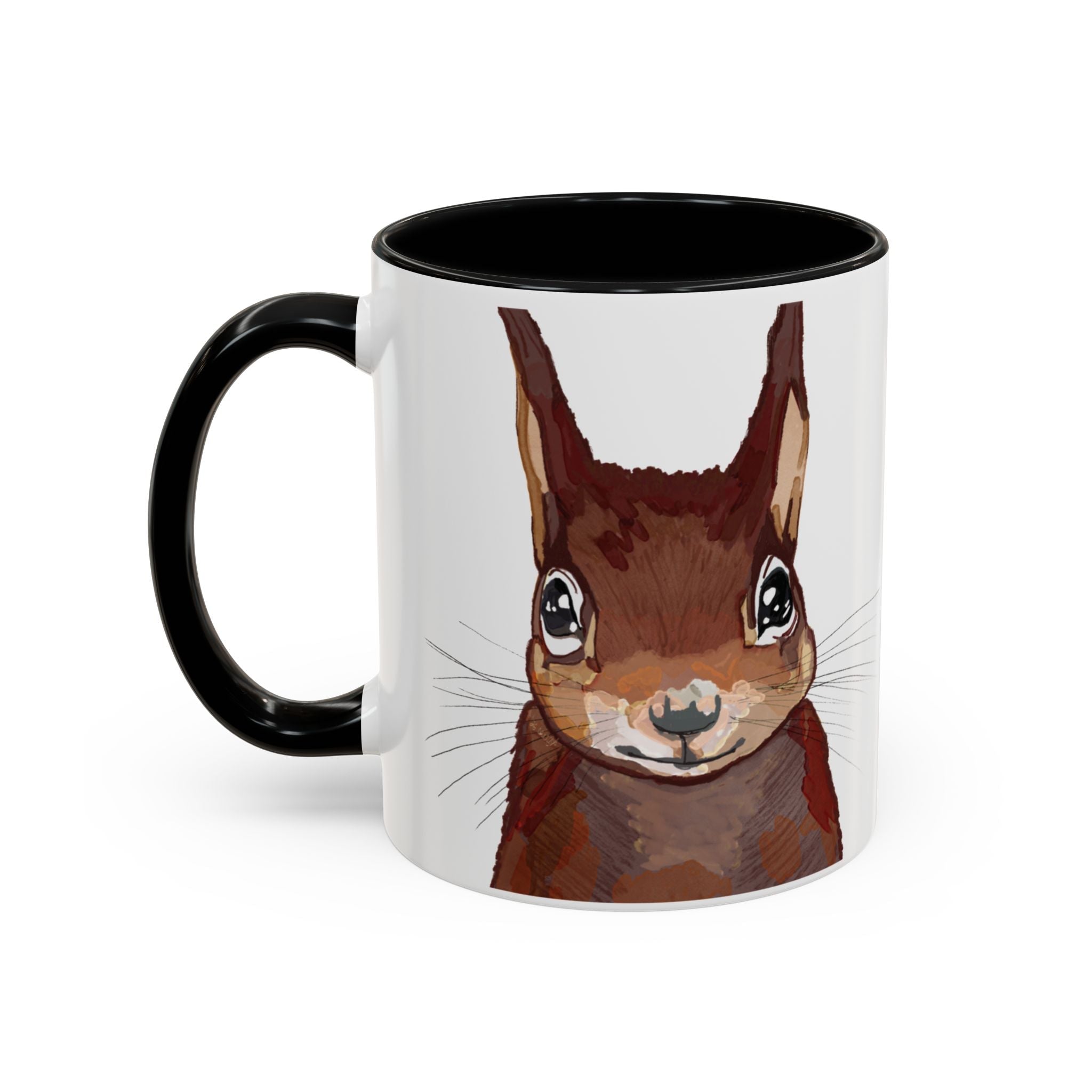 Squirrel Two Tone Ceramic Coffee Mugs - Blue Cava