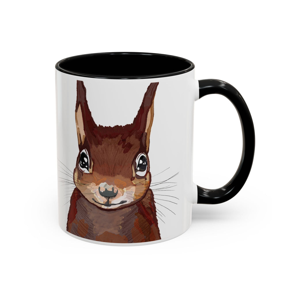 Squirrel Two Tone Ceramic Coffee Mugs - Blue Cava