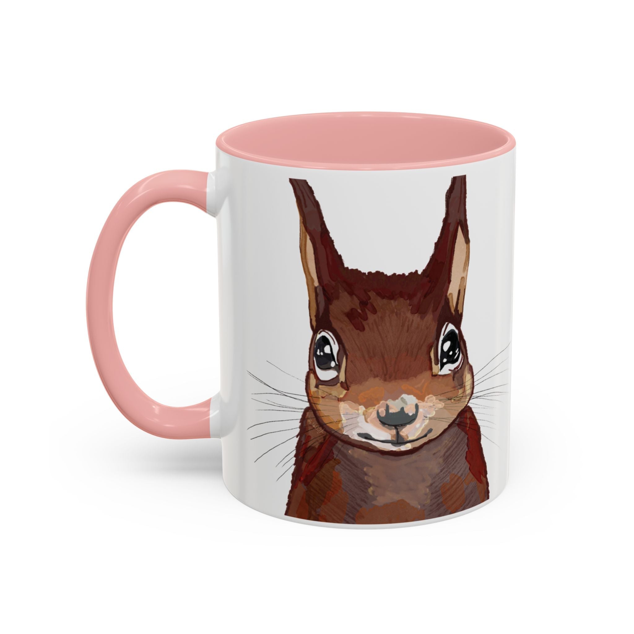 Squirrel Two Tone Ceramic Coffee Mugs - Blue Cava