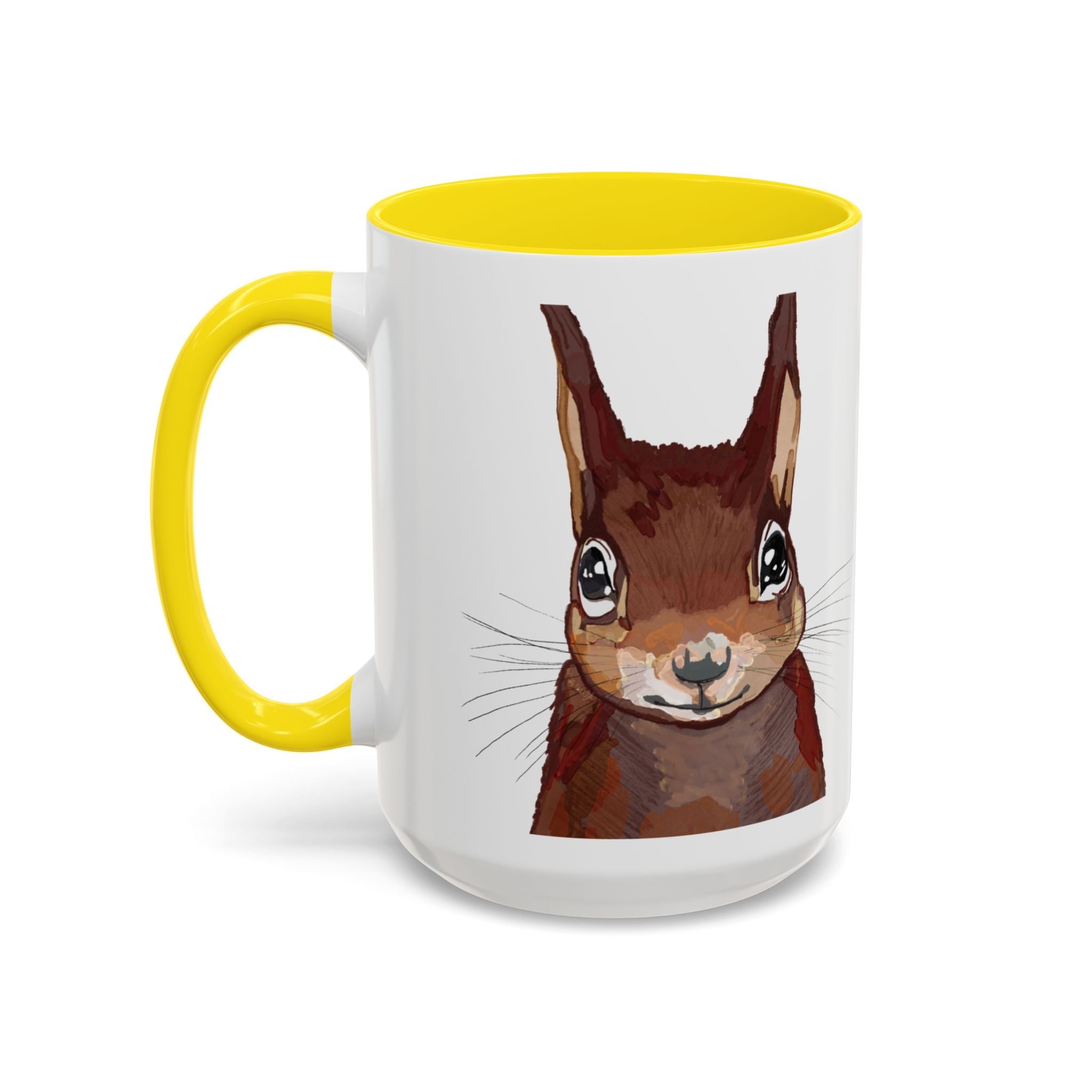 Squirrel Two Tone Ceramic Coffee Mugs - Blue Cava