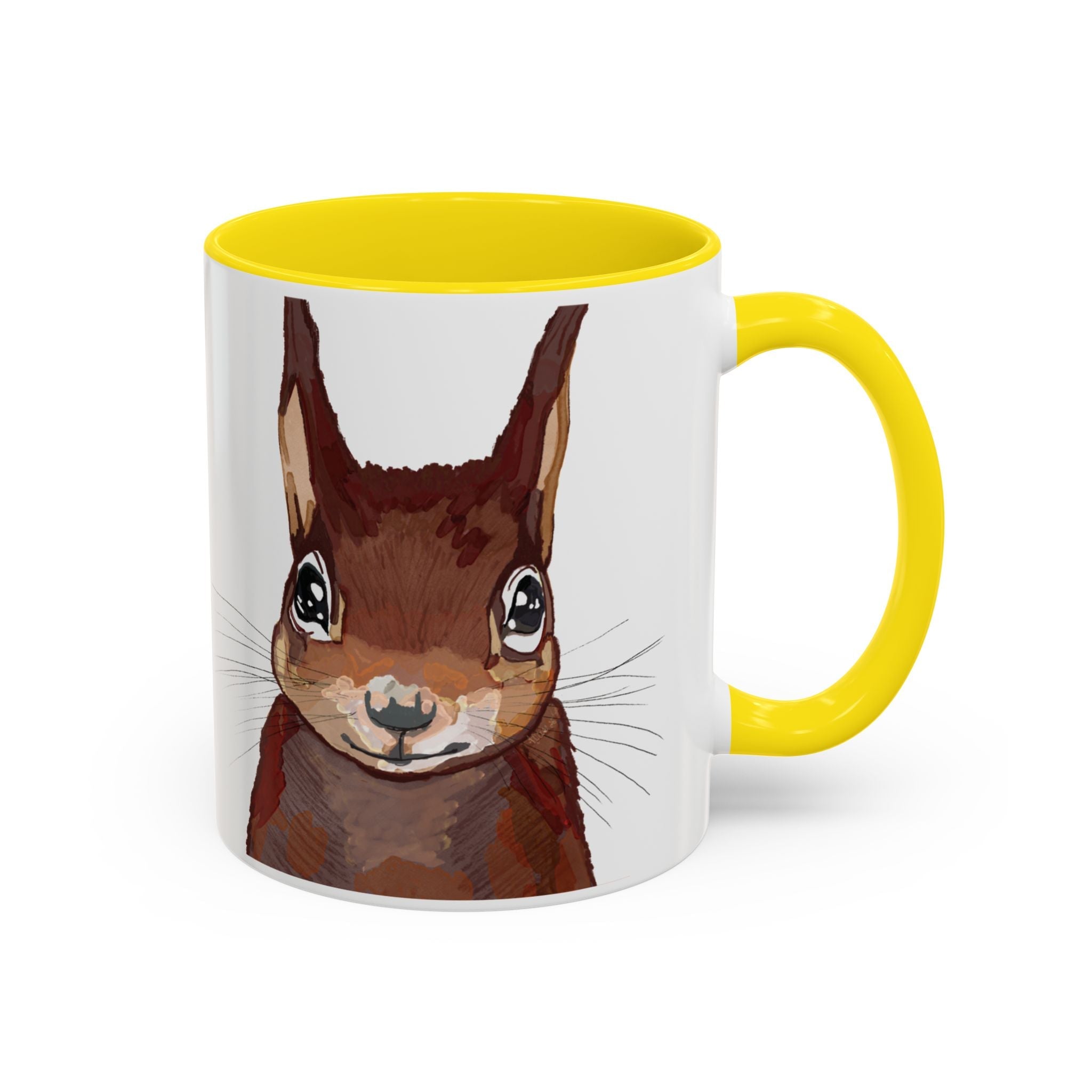 Squirrel Two Tone Ceramic Coffee Mugs - Blue Cava