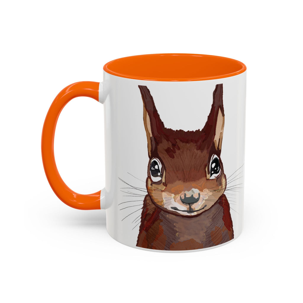 Squirrel Two Tone Ceramic Coffee Mugs - Blue Cava