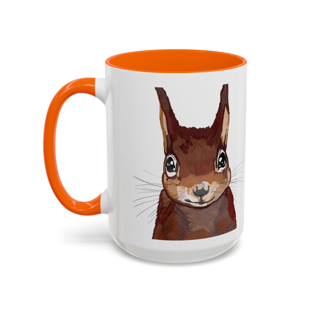 Squirrel Two Tone Ceramic Coffee Mugs - Blue Cava