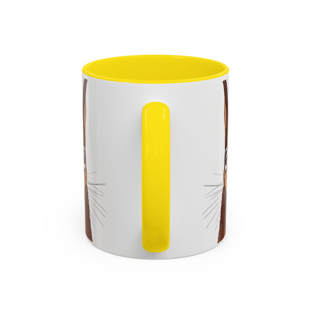Squirrel Two Tone Ceramic Coffee Mugs - Blue Cava