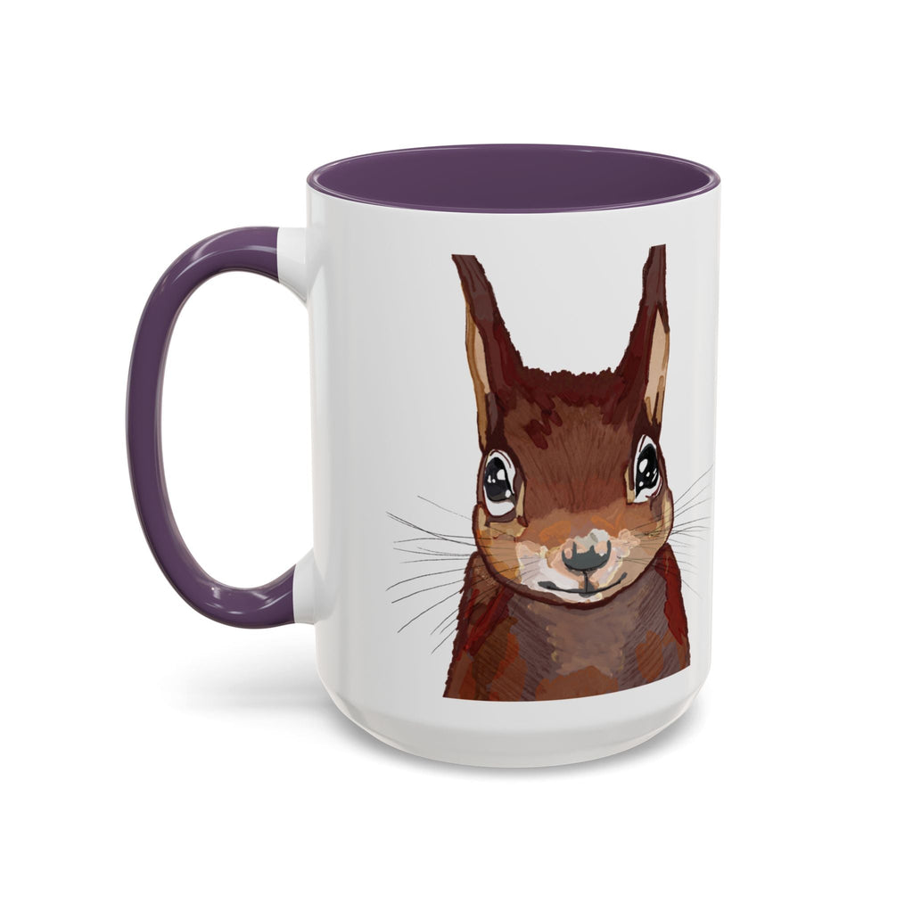 Squirrel Two Tone Ceramic Coffee Mugs - Blue Cava