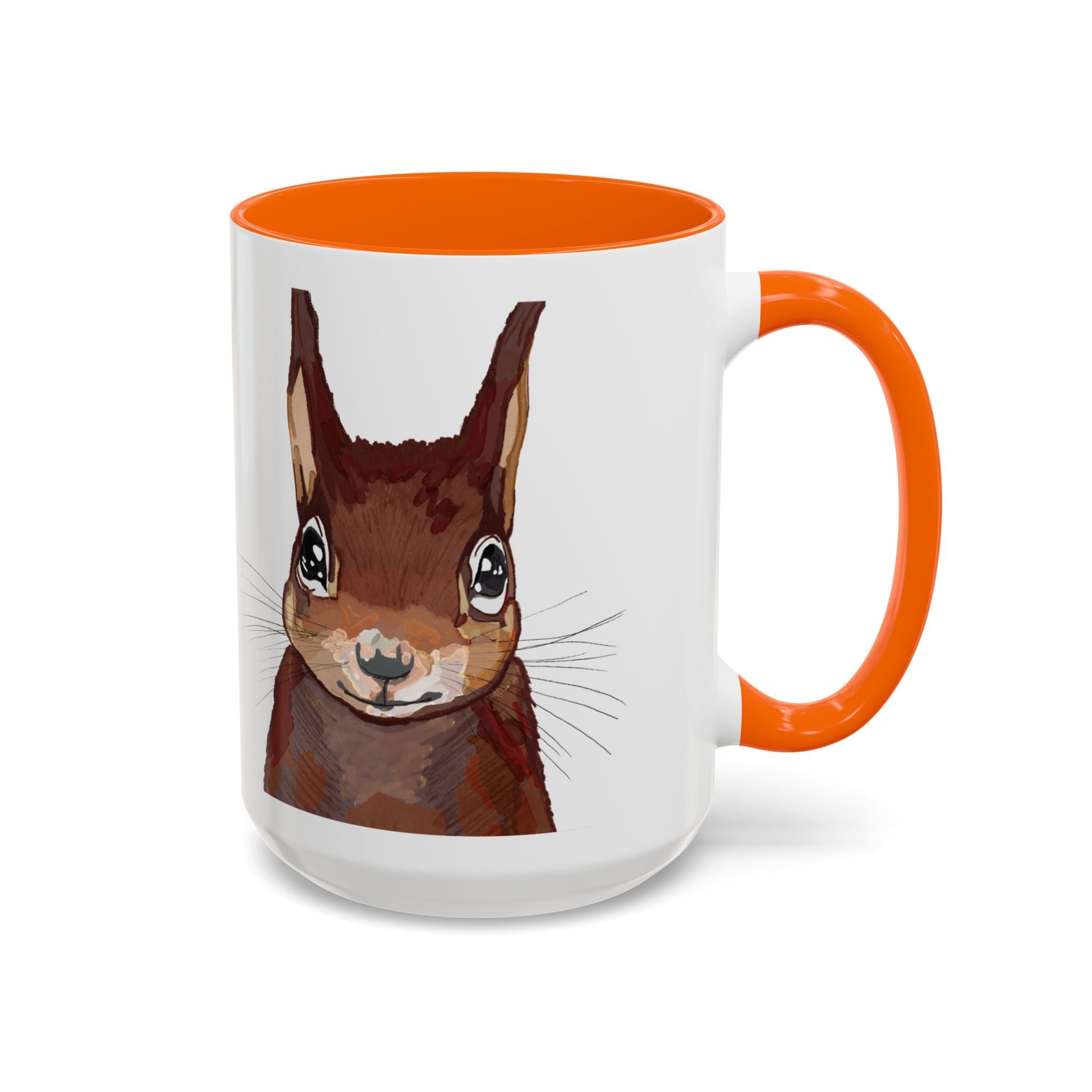 Squirrel Two Tone Ceramic Coffee Mugs - Blue Cava