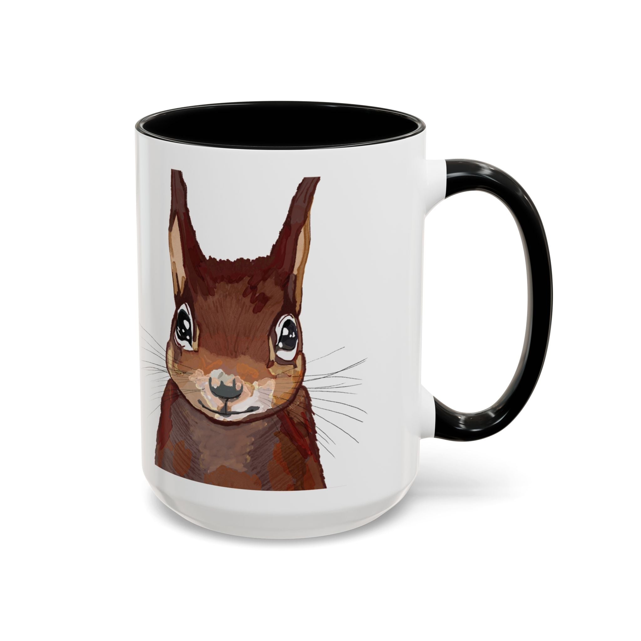 Squirrel Two Tone Ceramic Coffee Mugs - Blue Cava