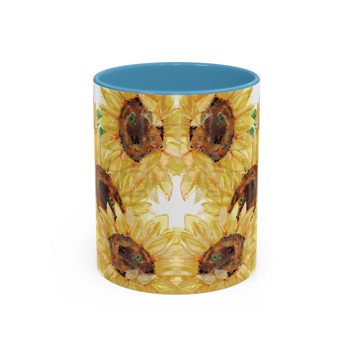 Sunflower Two Tone Ceramic Coffee Mug - Blue Cava