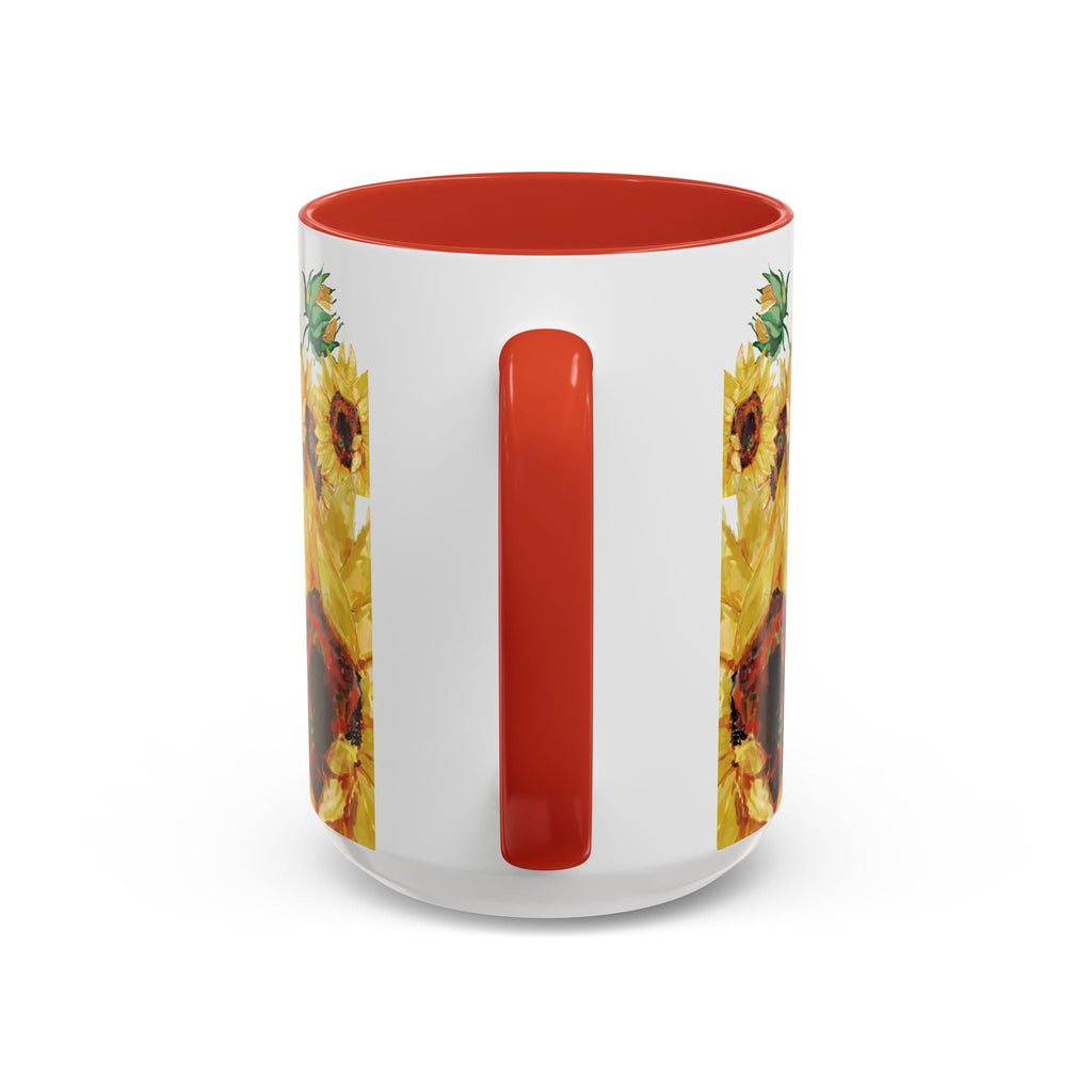 Sunflower Two Tone Ceramic Coffee Mug - Blue Cava