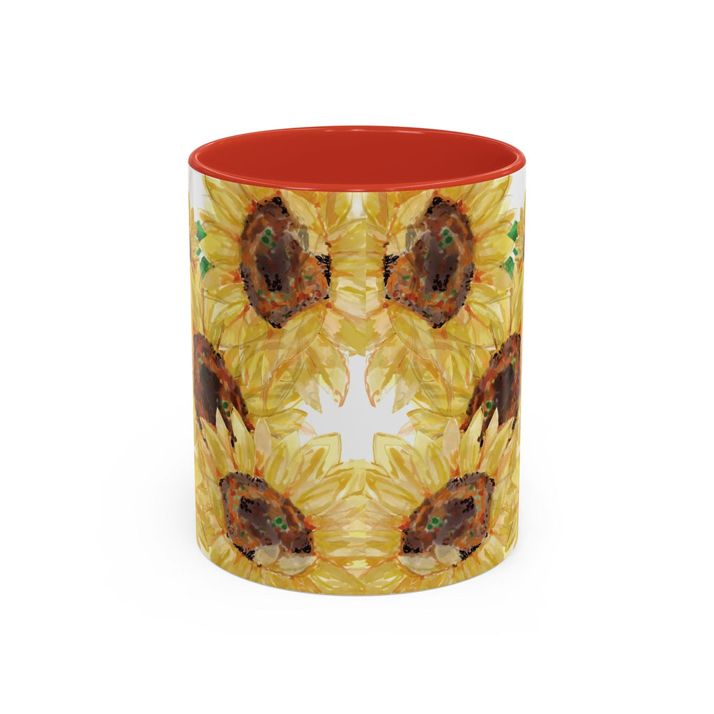 Sunflower Two Tone Ceramic Coffee Mug - Blue Cava