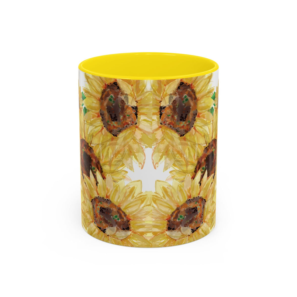 Sunflower Two Tone Ceramic Coffee Mug - Blue Cava