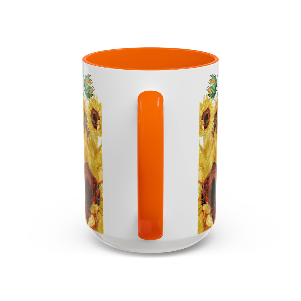 Sunflower Two Tone Ceramic Coffee Mug - Blue Cava