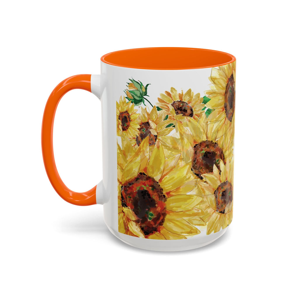 Sunflower Two Tone Ceramic Coffee Mug - Blue Cava