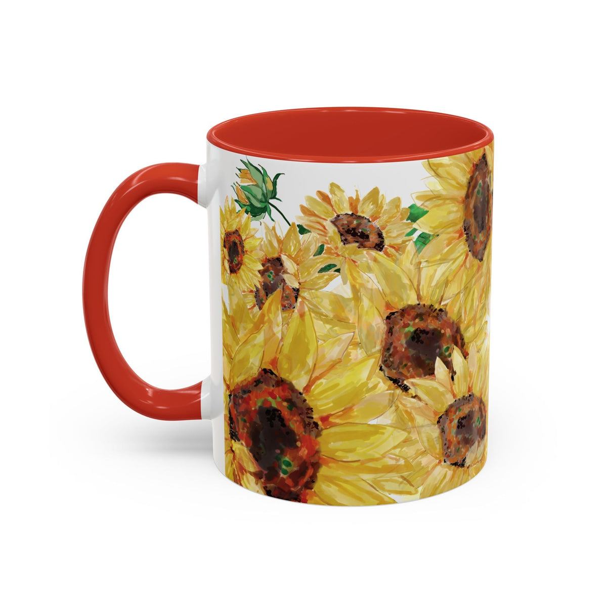 Sunflower Two Tone Ceramic Coffee Mug - Blue Cava