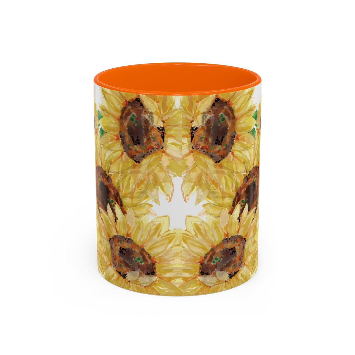 Sunflower Two Tone Ceramic Coffee Mug - Blue Cava