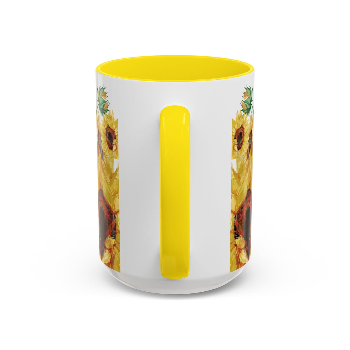Sunflower Two Tone Ceramic Coffee Mug - Blue Cava