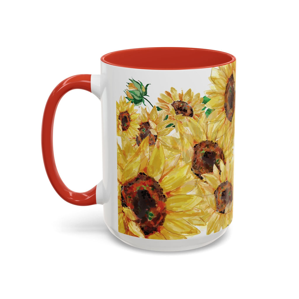 Sunflower Two Tone Ceramic Coffee Mug - Blue Cava