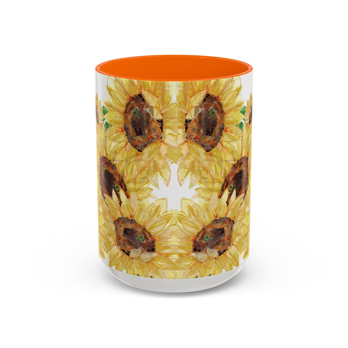 Sunflower Two Tone Ceramic Coffee Mug - Blue Cava