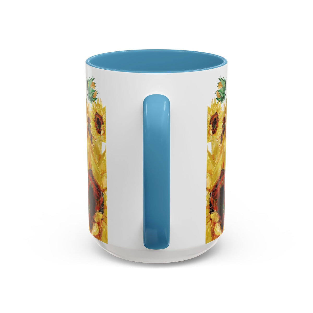Sunflower Two Tone Ceramic Coffee Mug - Blue Cava