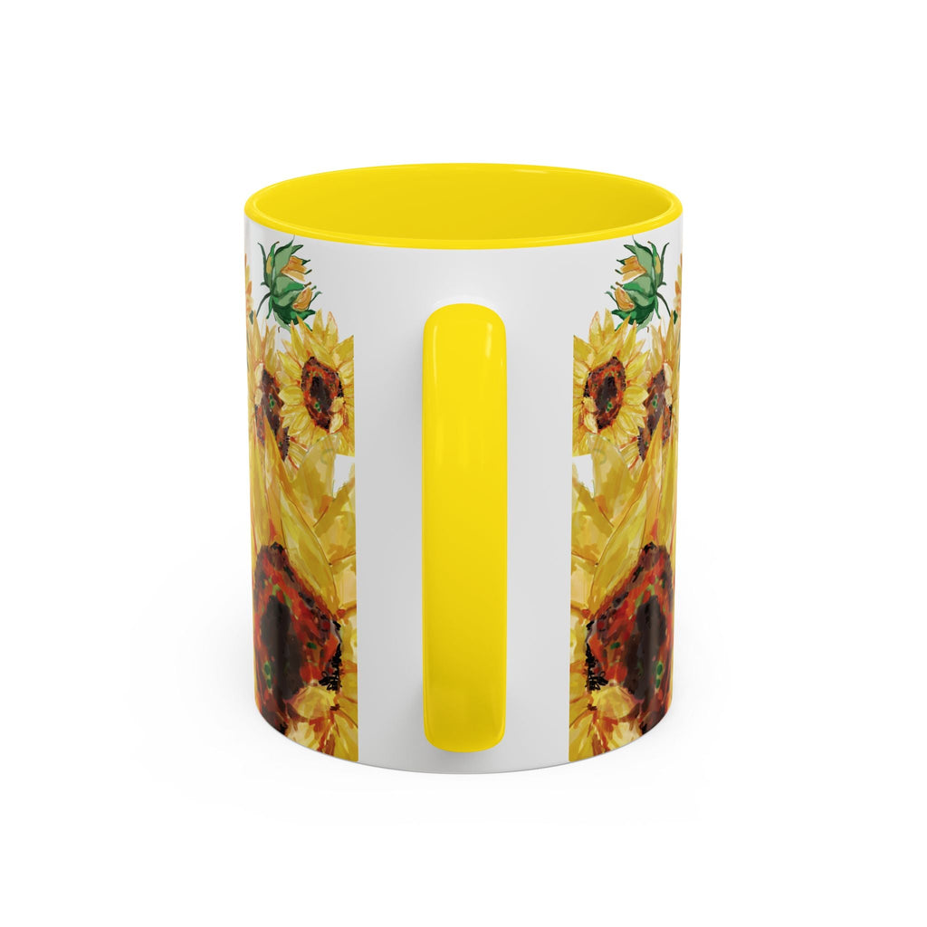 Sunflower Two Tone Ceramic Coffee Mug - Blue Cava