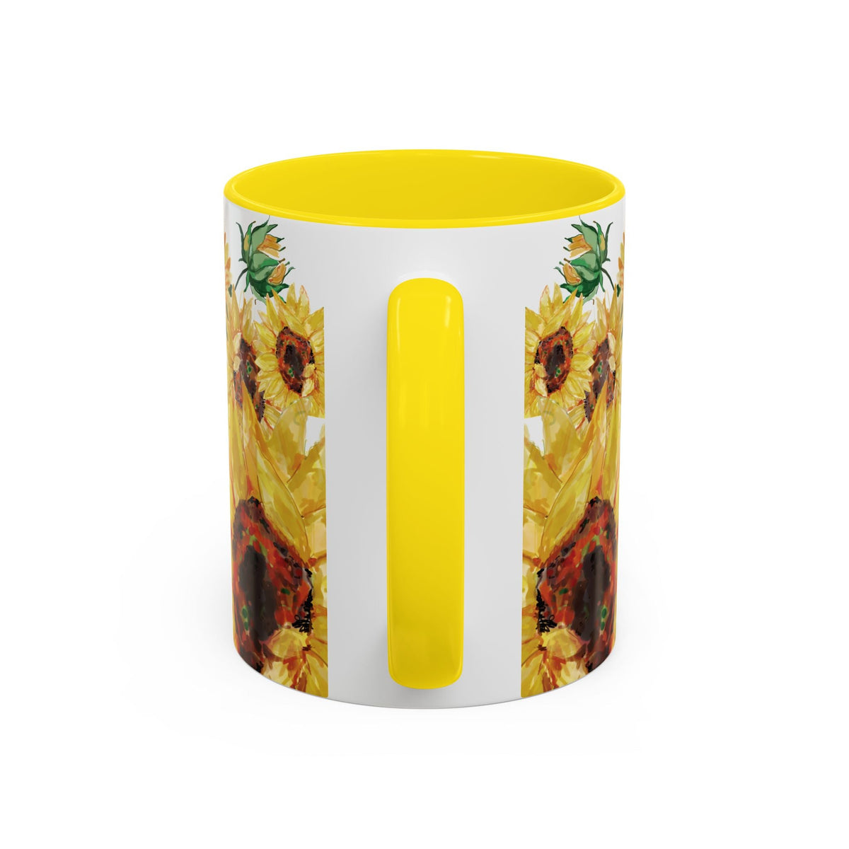 Sunflower Two Tone Ceramic Coffee Mug - Blue Cava