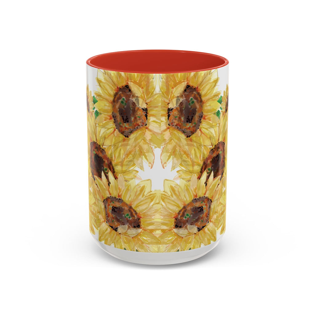 Sunflower Two Tone Ceramic Coffee Mug - Blue Cava