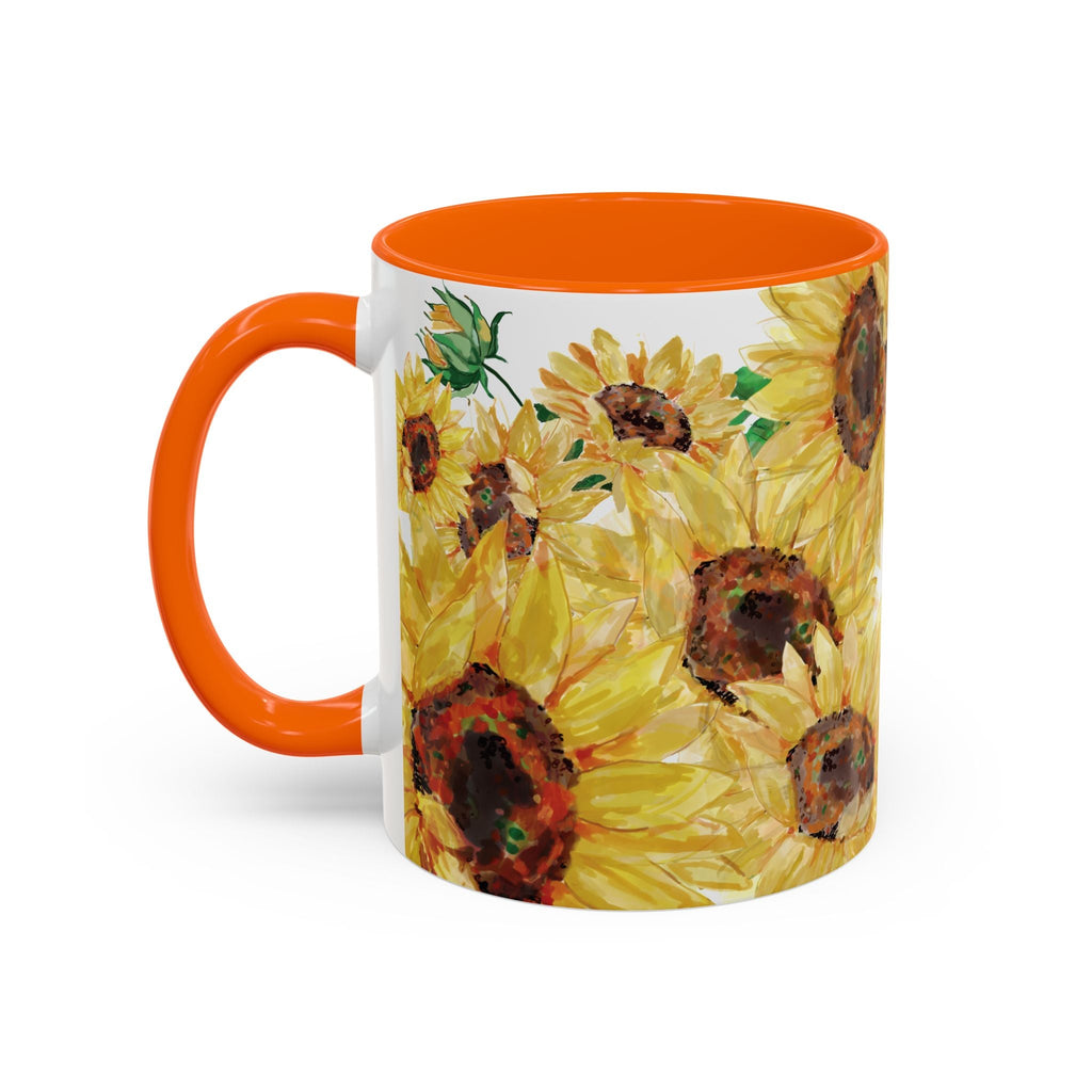 Sunflower Two Tone Ceramic Coffee Mug - Blue Cava