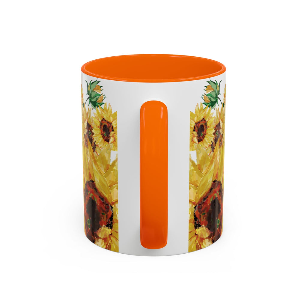 Sunflower Two Tone Ceramic Coffee Mug - Blue Cava