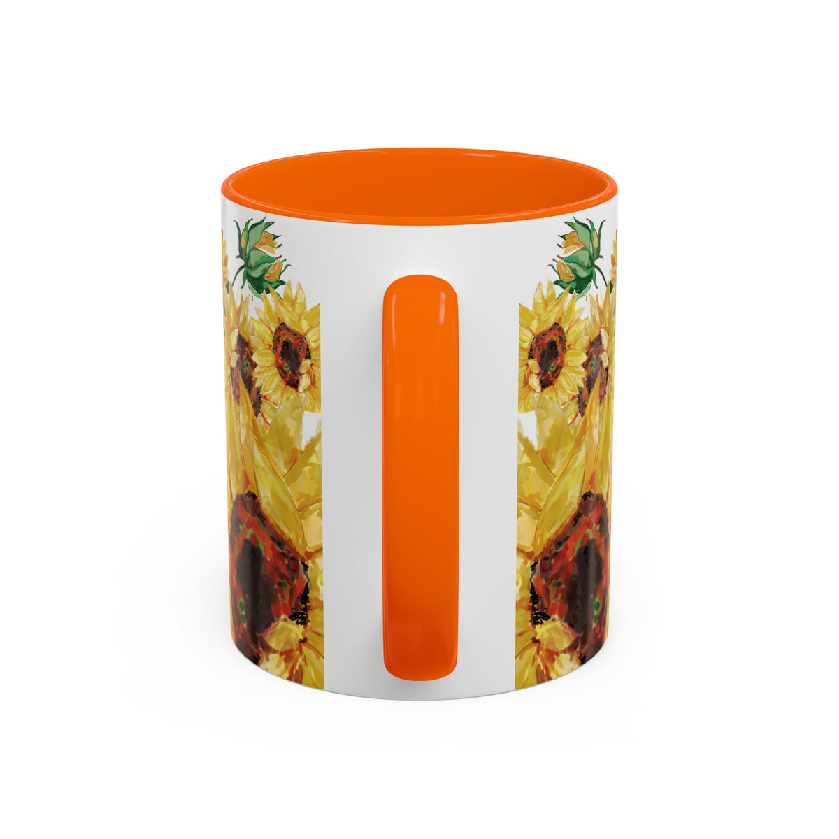 Sunflower Two Tone Ceramic Coffee Mug - Blue Cava