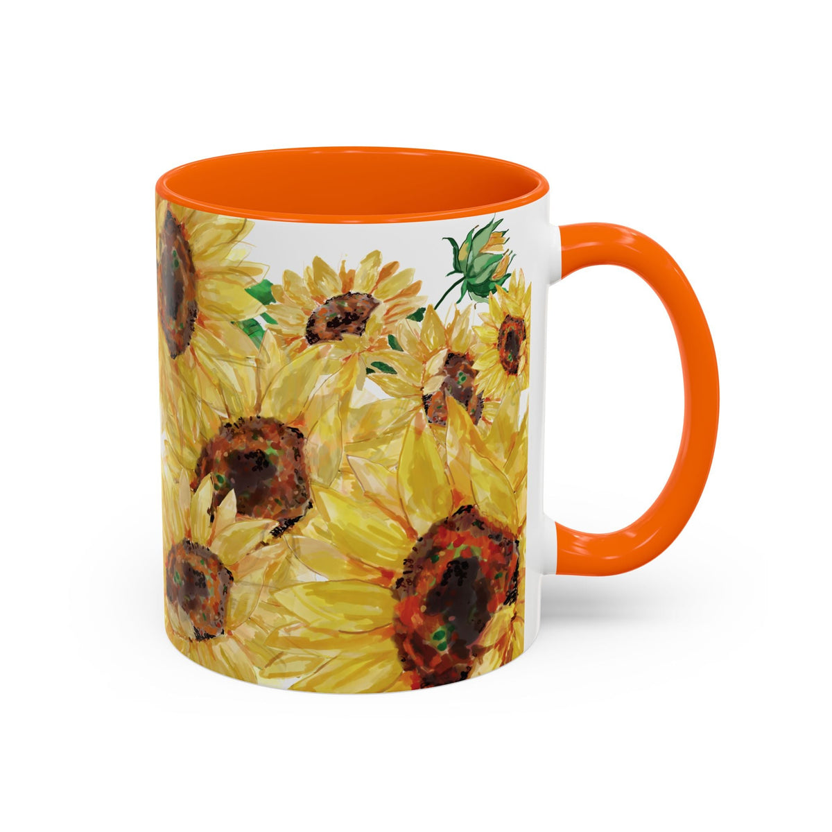 Sunflower Two Tone Ceramic Coffee Mug - Blue Cava