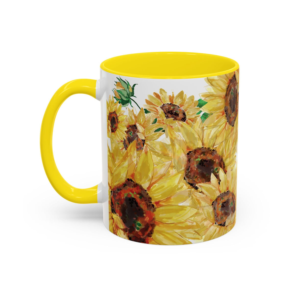 Sunflower Two Tone Ceramic Coffee Mug - Blue Cava