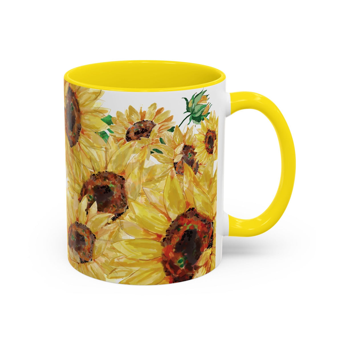Sunflower Two Tone Ceramic Coffee Mug - Blue Cava