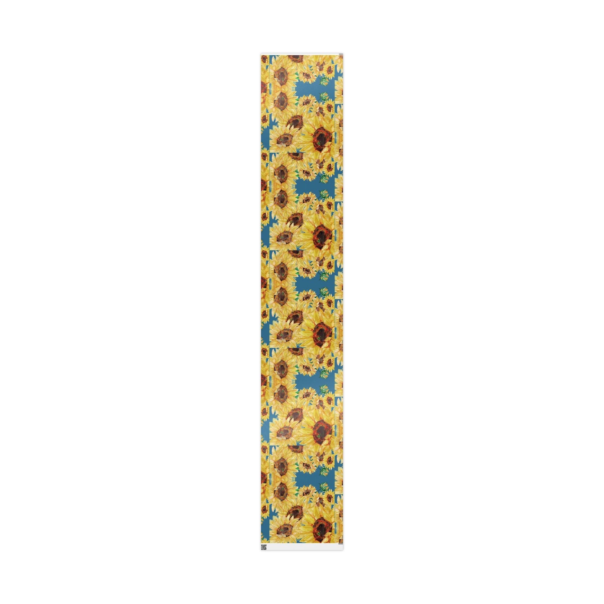 Sunflower Wrapping Paper Roll – Eco - Friendly Gift Packaging - Blue Cava