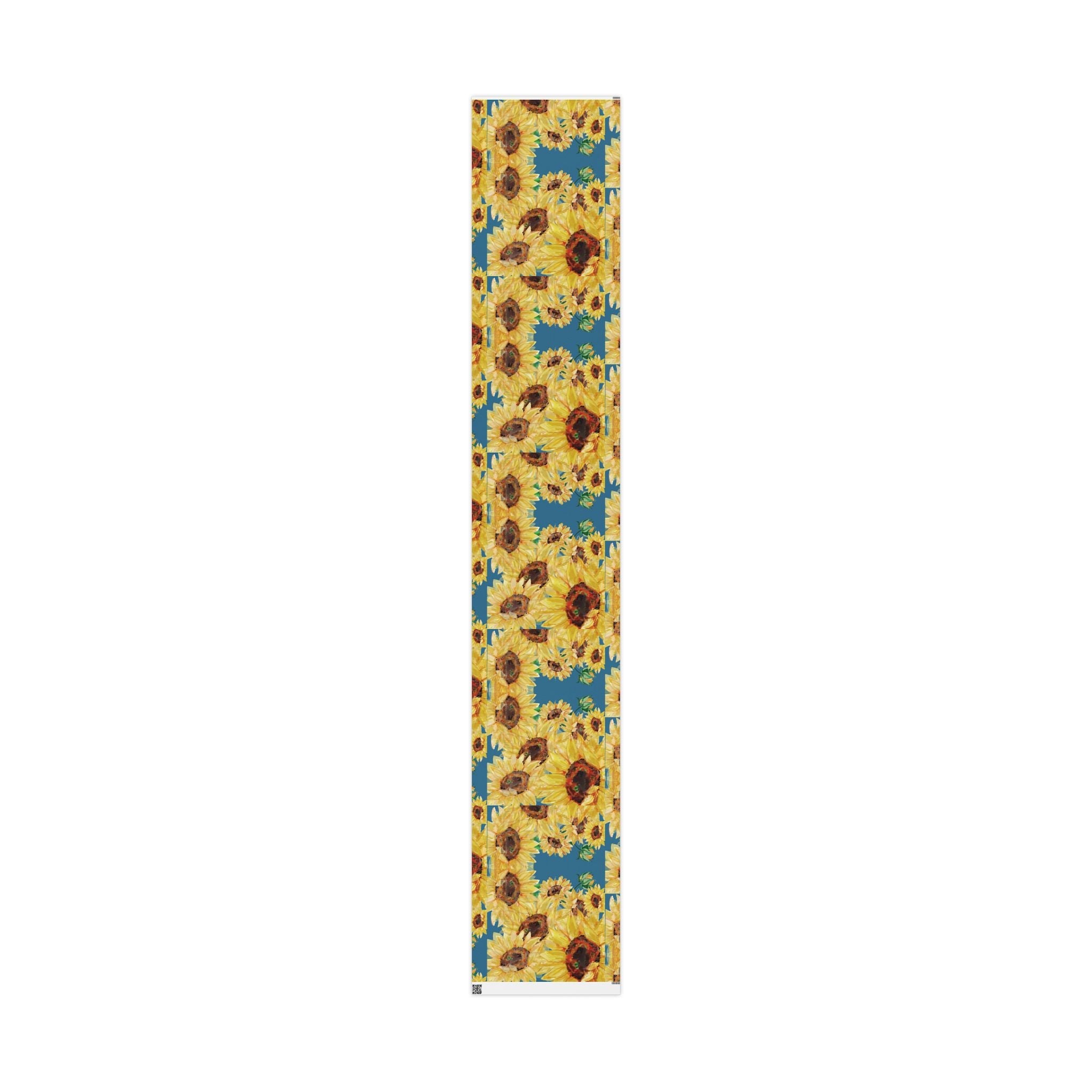 Sunflower Wrapping Paper Roll – Eco - Friendly Gift Packaging - Blue Cava