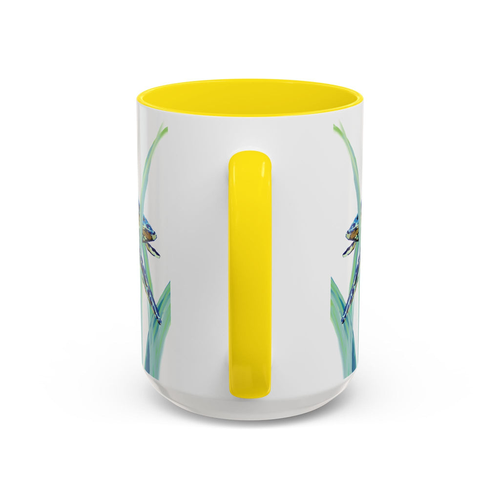 Swimming Sea Turtle Ocean Two - Tone Ceramic Coffee Mugs - Blue Cava