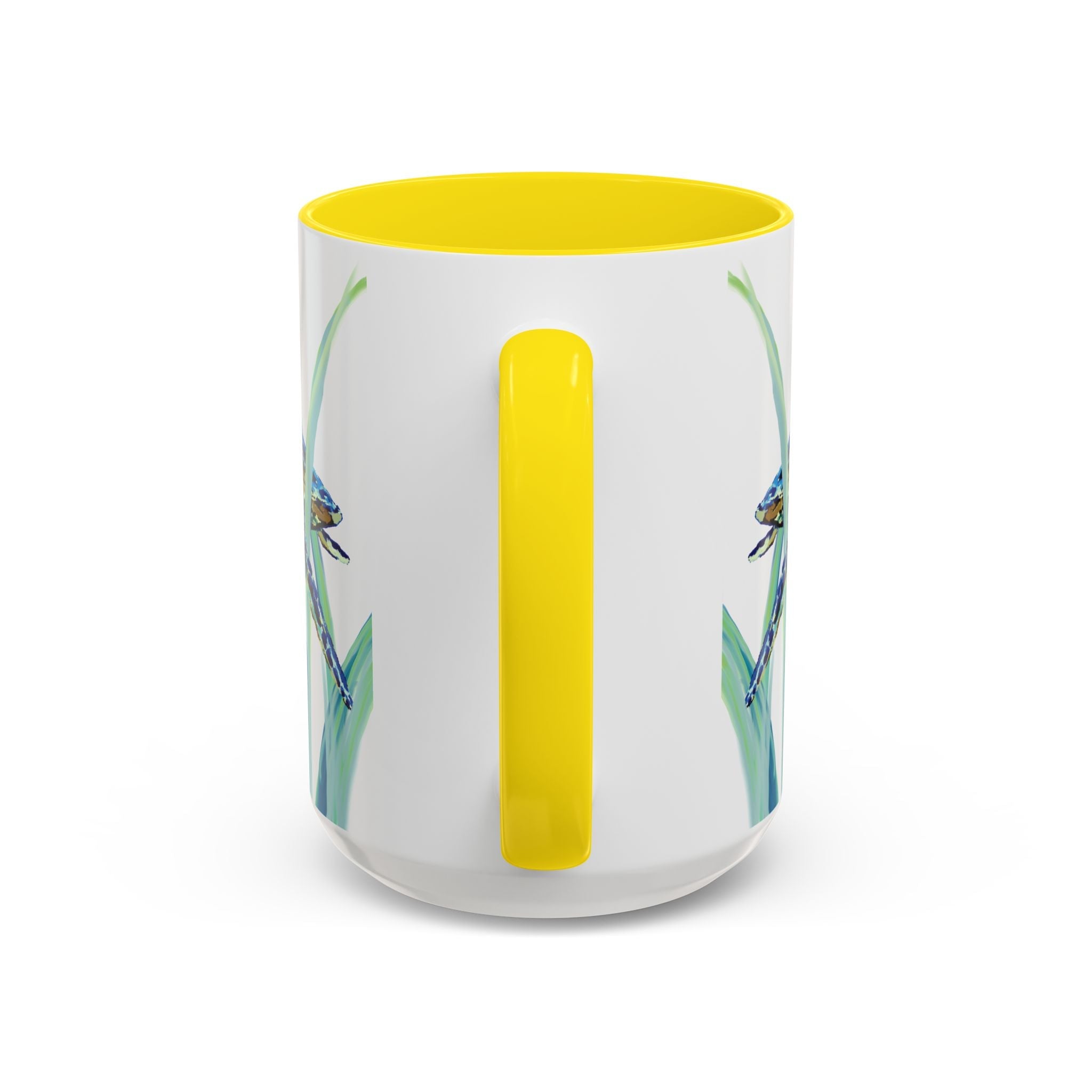 Swimming Sea Turtle Ocean Two - Tone Ceramic Coffee Mugs - Blue Cava