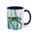 Swimming Sea Turtle Ocean Two - Tone Ceramic Coffee Mugs - Blue Cava