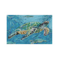 Underwater Sea Turtle Microfiber Waffle Kitchen Towel - Blue Cava