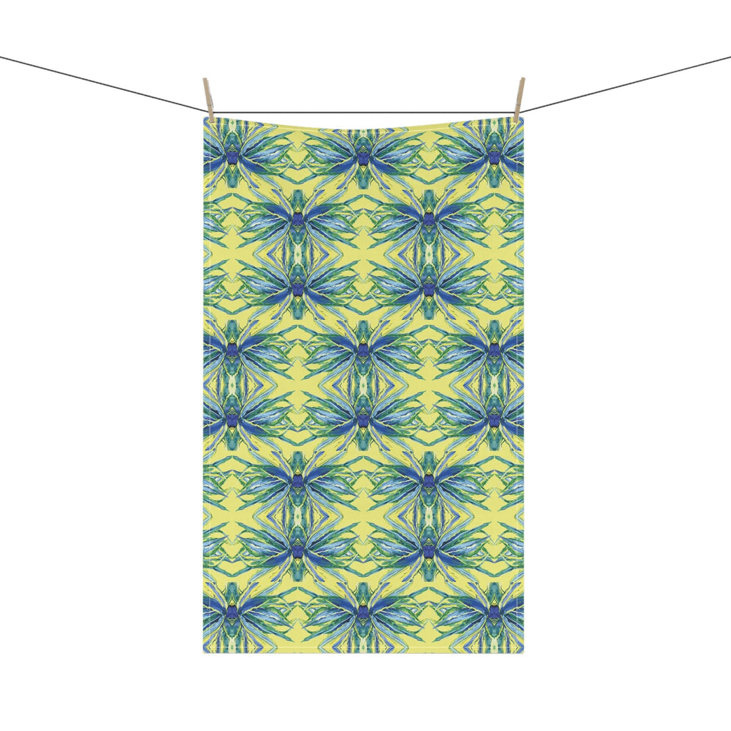 Vibrant Floral Kitchen Tea Towels - Eco - Friendly - Blue Cava