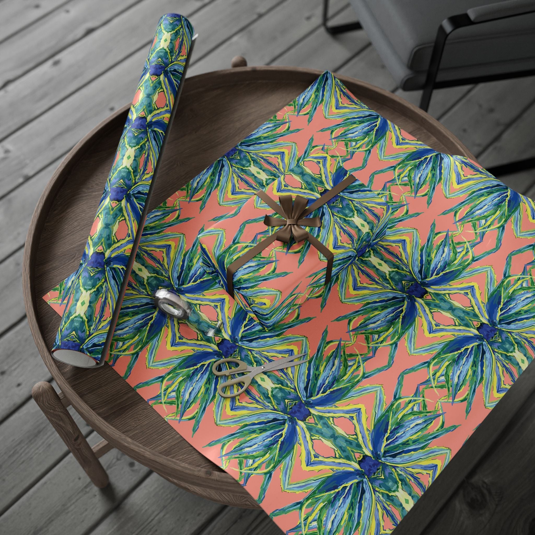 Vibrant Floral Gift Wrapping Paper - Eco-Friendly. Available in matte or glossy, 30 x 36, 30 x 72 and 30 x 180