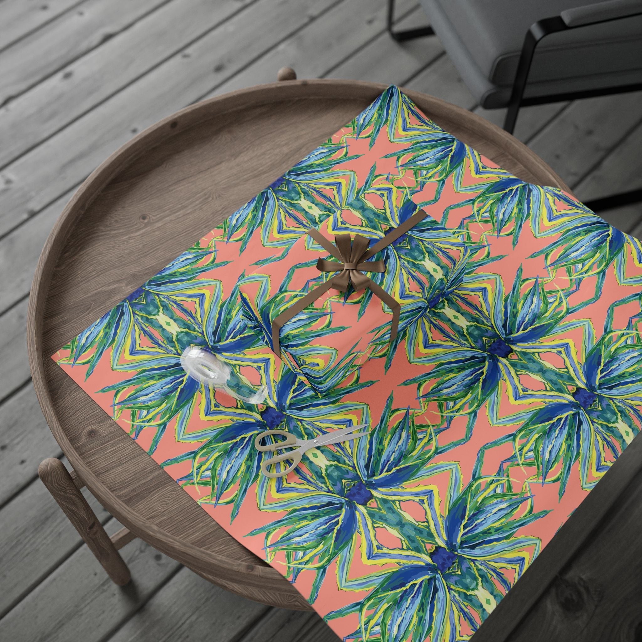Vibrant Floral Gift Wrapping Paper - Eco-Friendly. Available in matte or glossy, 30 x 36, 30 x 72 and 30 x 180