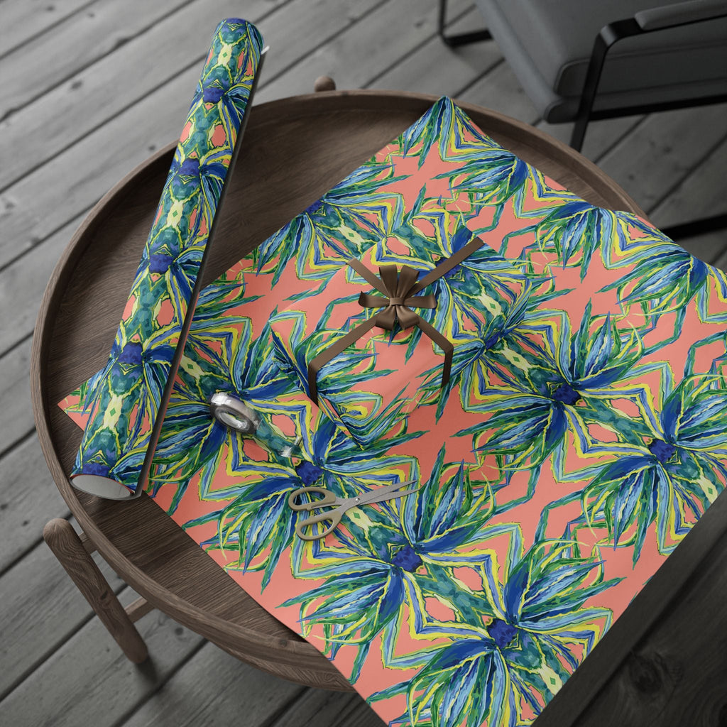 Vibrant Floral Gift Wrapping Paper - Eco-Friendly. Available in matte or glossy, 30 x 36, 30 x 72 and 30 x 180