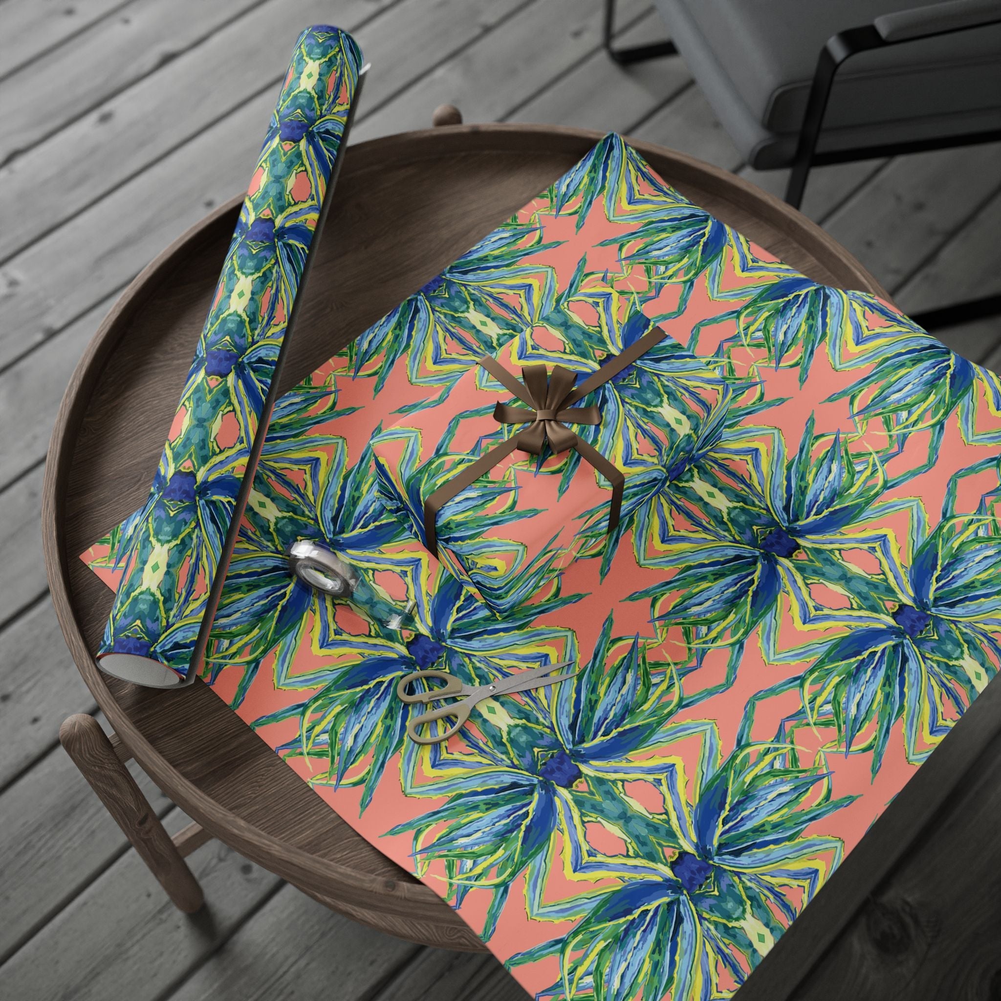 Vibrant Floral Gift Wrapping Paper - Eco-Friendly. Available in matte or glossy, 30 x 36, 30 x 72 and 30 x 180