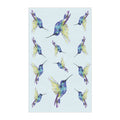 Vibrant Hummingbird Kitchen Linen Tea Towels - Blue Cava