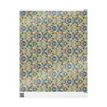Vibrant Peacock Fiesta Wrapping Paper, Eco-Friendly in matte or glossy available in 30 x 36, 30 x 72 or 30 x 180 - Blue Cava