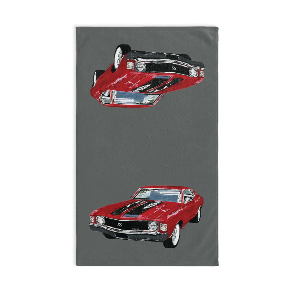 Vintage Chevy Chevelle Polyester Cotton Hand Towel - Blue Cava