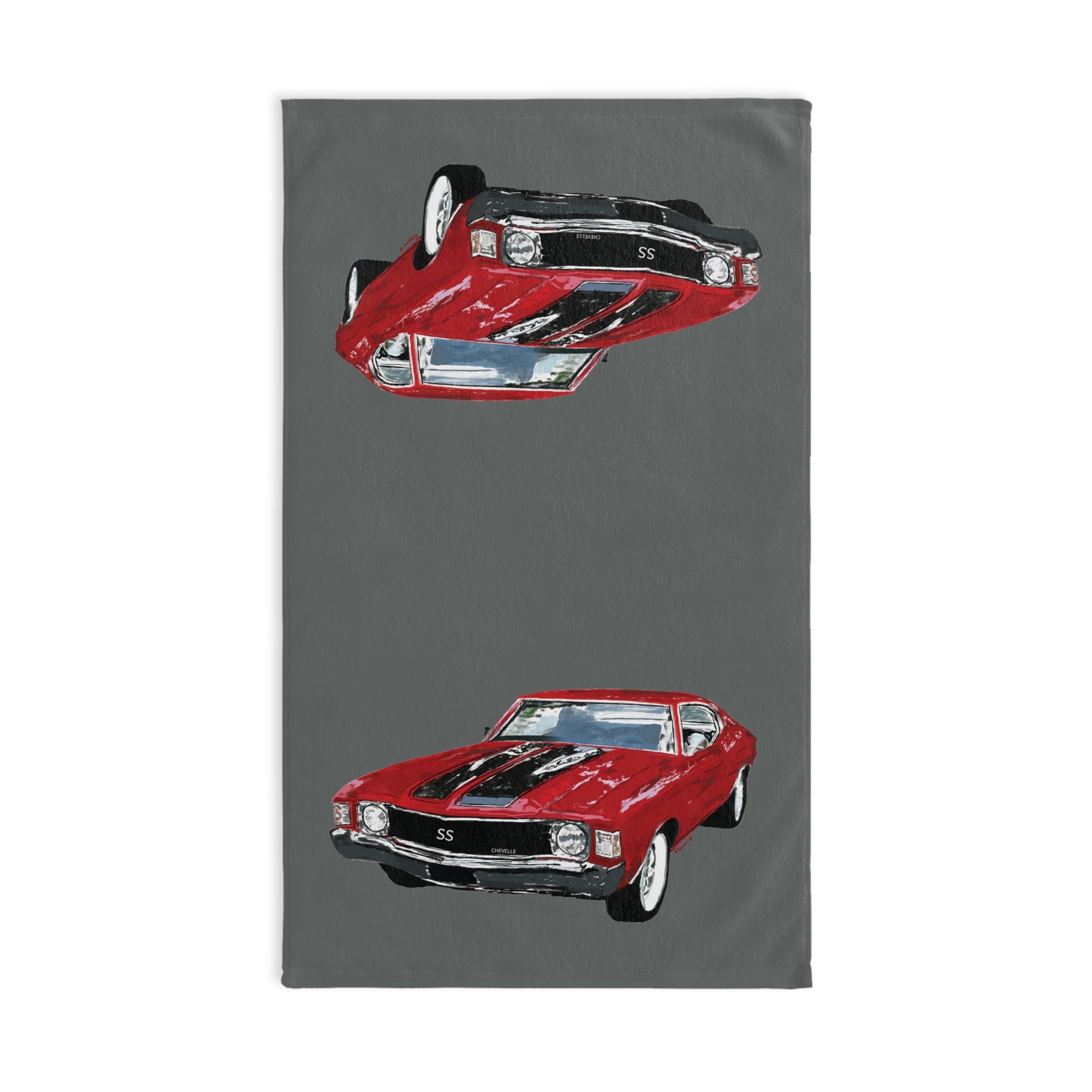 Vintage Chevy Chevelle Polyester Cotton Hand Towel - Blue Cava